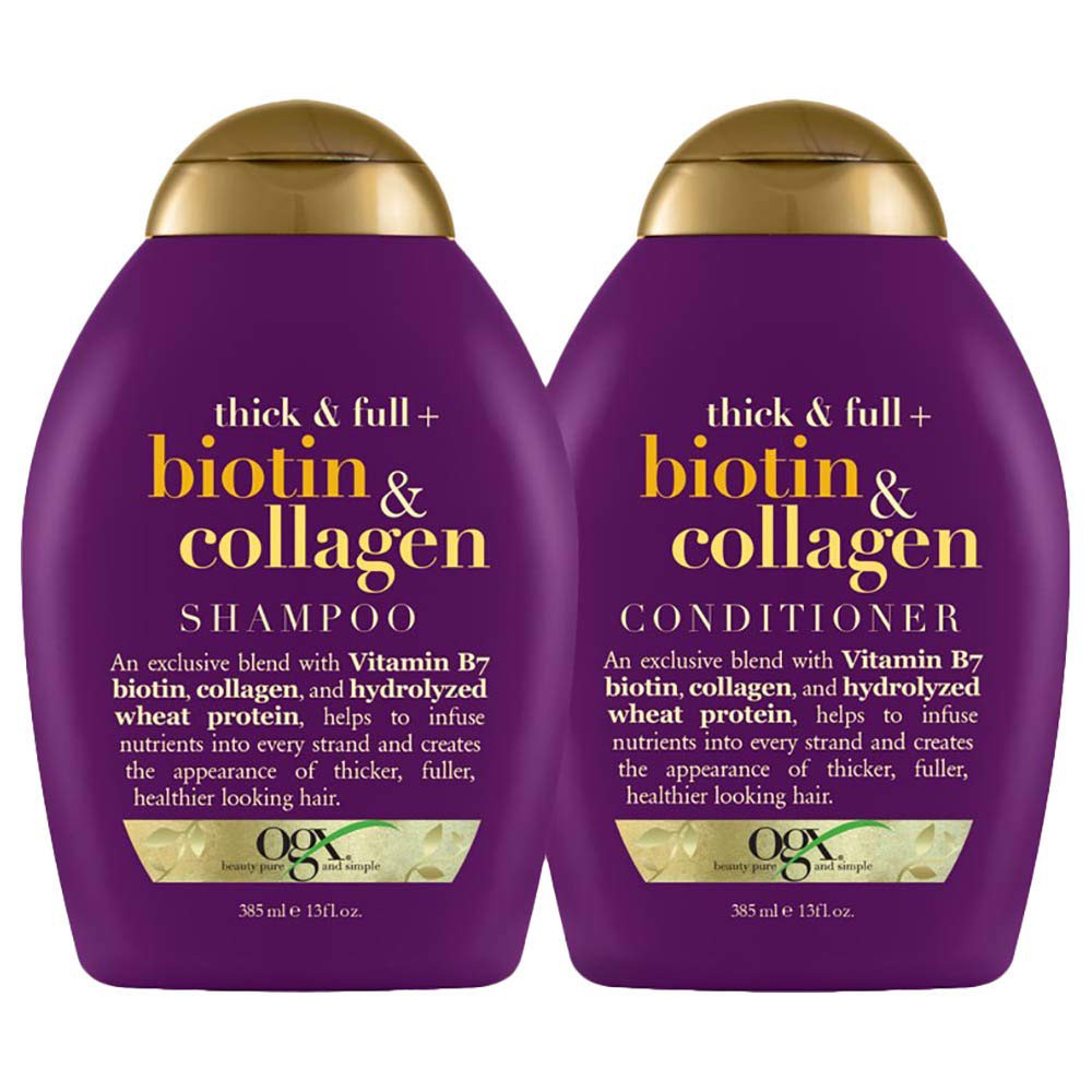 Dầu Gội Dưỡng Tóc Dày Và Suôn Mượt OGX Thick and Full Biotin Collagen Shampoo 385ml