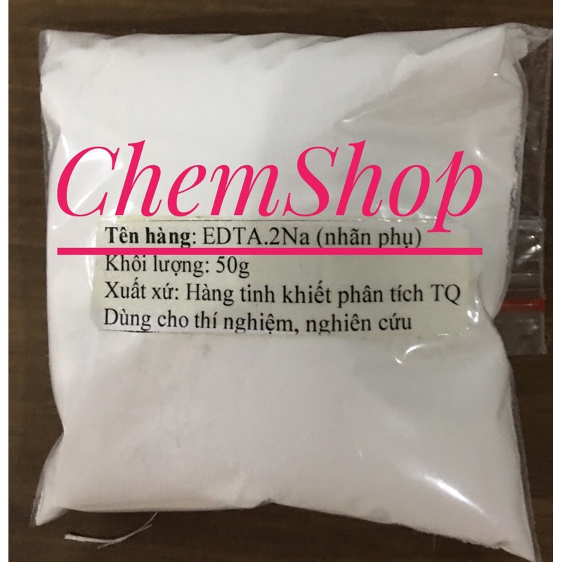 50G CHẤT ỔN ĐỊNH EDTA.2NA (Ethylendiamin Tetraacetic Acid Disodium) tinh khiết phân tích