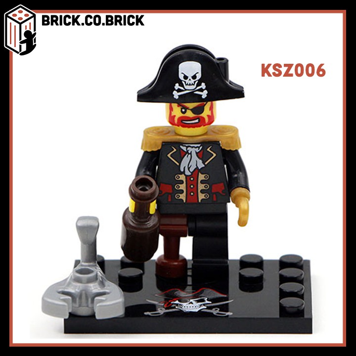 KSZ518 (CÓ SẴN) - Đồ chơi lắp ráp minifigure và non lego mô hình cướp biển Pirates of The Caribbean kèm phụ kiện chất.