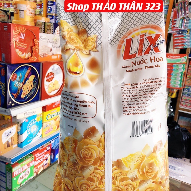 Xà Bông Giặt Lix 5.5Kg Huơng Nước Hoa Tặng Kèm Nước Rửa Chén Lix