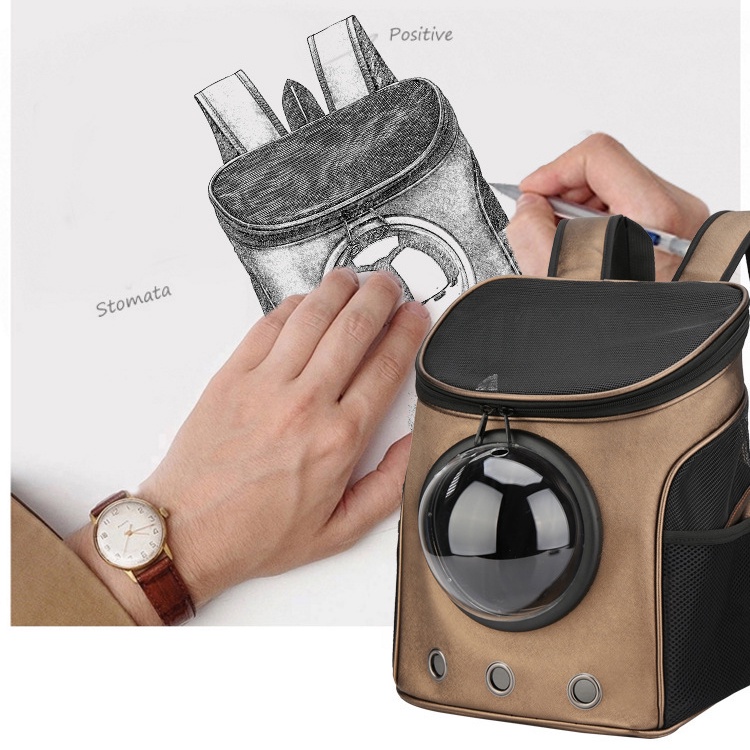 Balo Phi Hành Gia Size Lớn Cho Chó Mèo Bằng Da Chống Thấm Nước