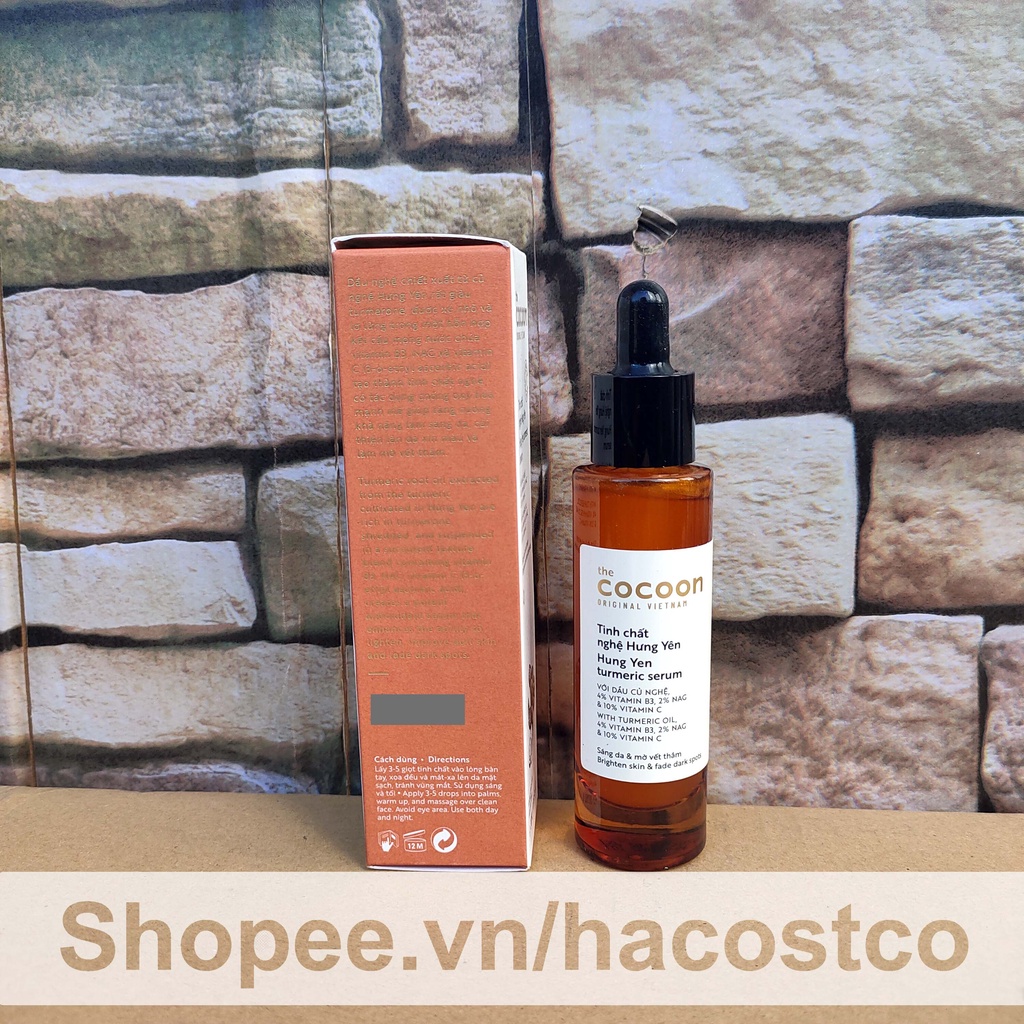 Tinh chất nghệ Hưng Yên 30ml Cocoon làm sáng da, cải thiện làn da xỉn màu và làm mờ vết thâm Hong1008