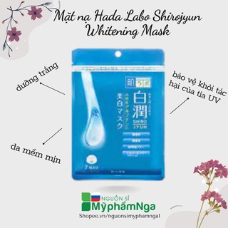 Mặt nạ dưỡng trắng da Hada Labo Shirojyun Whitening Mask (7 miếng)
