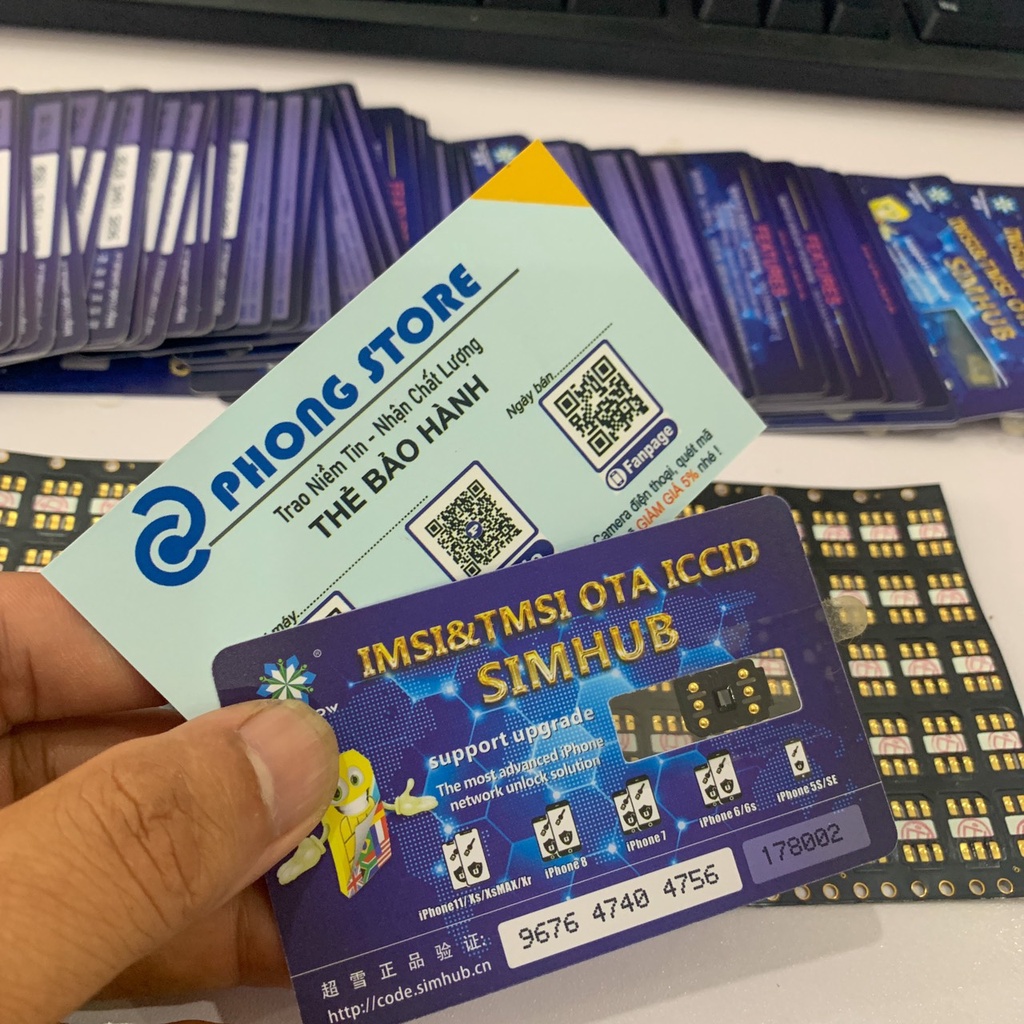 Sim ghép thần thánh Heicard pro v2, ghép cho nhà mạng Tracfone, AT&T, AU, GSM... cập nhật tháng 9/2022