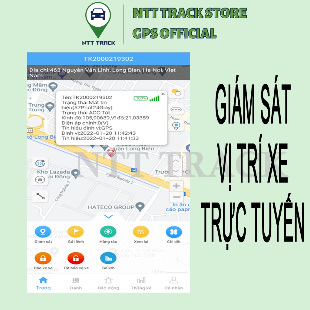 Thiết bị định vị GPS xe máy ô tô ưu đãi mua kèm sim 4G bảo hành 6 tháng chính hãng NTT02 - NTT Track