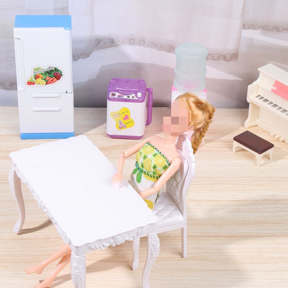 Mô hình bàn ghế mini bằng nhựa trang trí nhà búp bê DIY