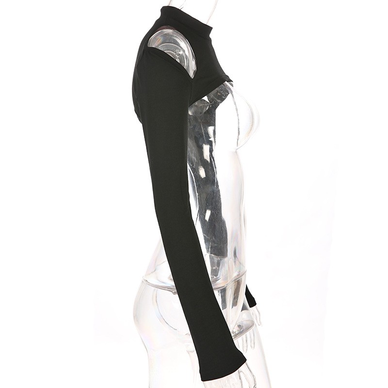 Áo Croptop Dài Tay Cut Out Khoét Vai