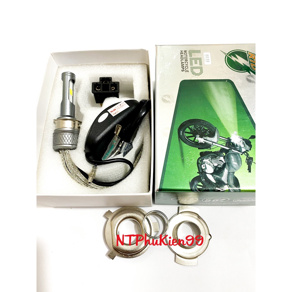 Đèn pha Led chính hãng RTD 2 tim M02J sáng gom 40W Chân Đa Năng