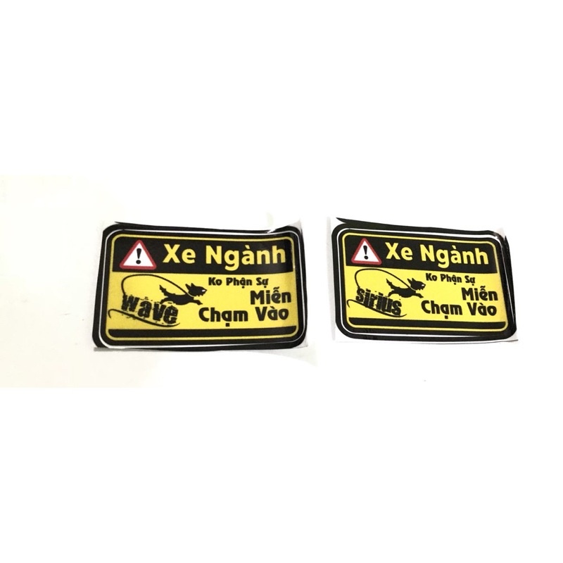 Tem cảnh báo xe máy keo siêu dính