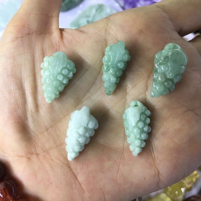 Mặt dây chuyền Chùm nho cẩm thạch Myanmar