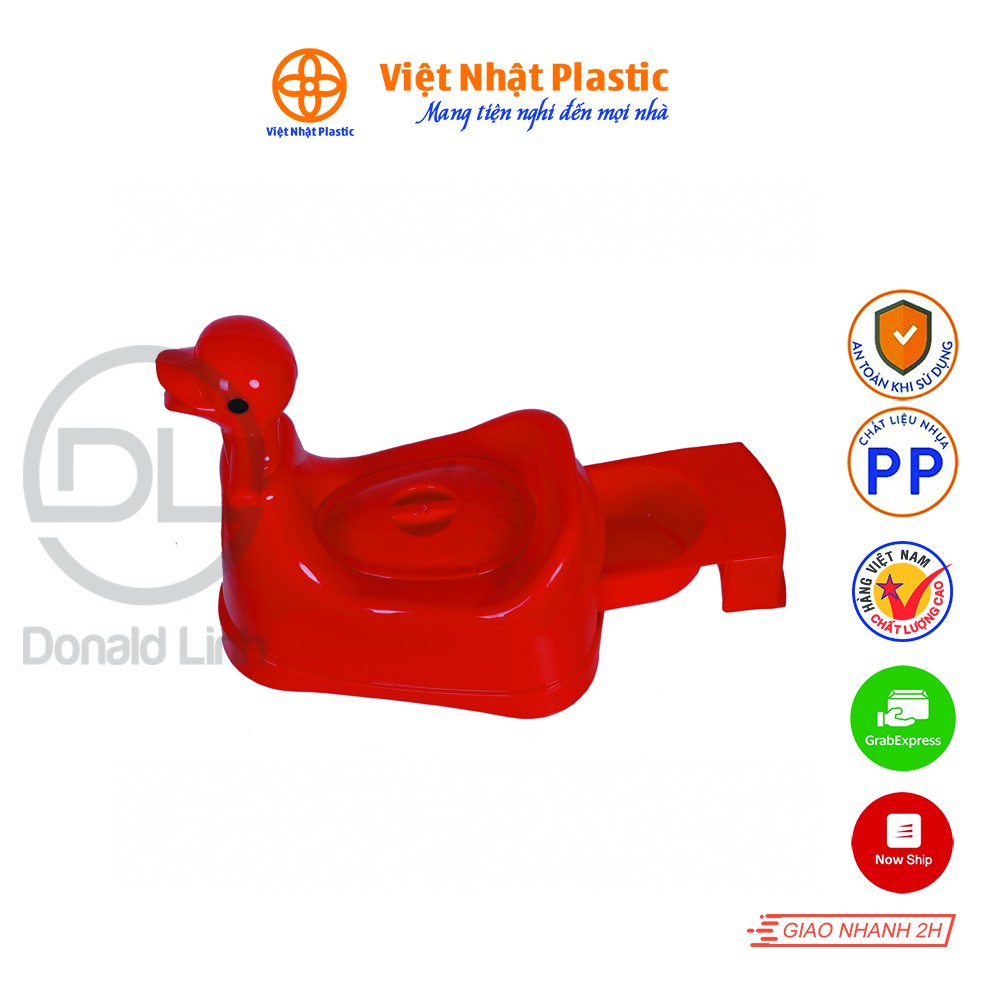 ⚡️FREESHIP⚡️Bô vệ sinh cho bé hình chú vịt nhựa cao cấp Việt Nhật Plastic có khay kéo tiện dụng- Bô Vịt.