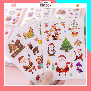 Set 10 tờ sticker dán noel cute dễ thương cho bé nato stk03