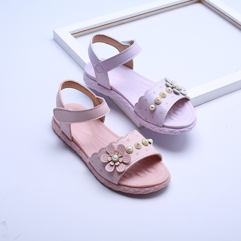 sandal bé gái size 26-36 hoa đính ngọc nổi bật