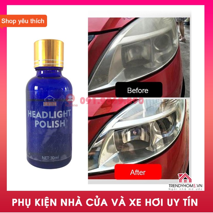 Combo lọ dung dịch làm mới đèn pha cao cấp. Tặng kèm bộ giấy giáp, nilon niêm phong, băng dính giấy, giấy cồn, khăn lau