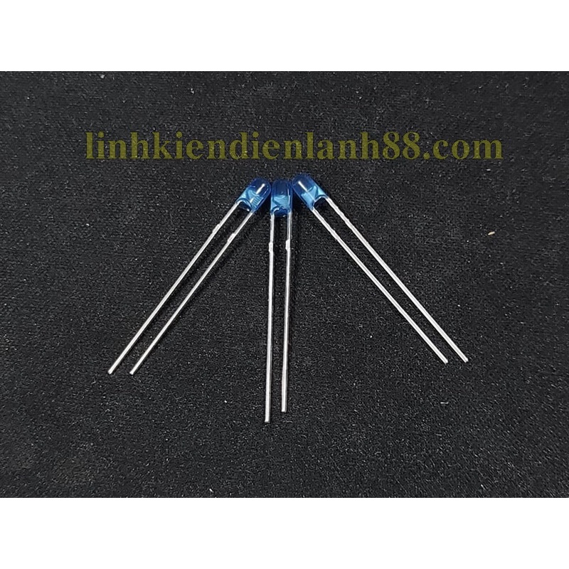 50 Cái Led 3mm màu Xanh dương đậm chân dài mới !