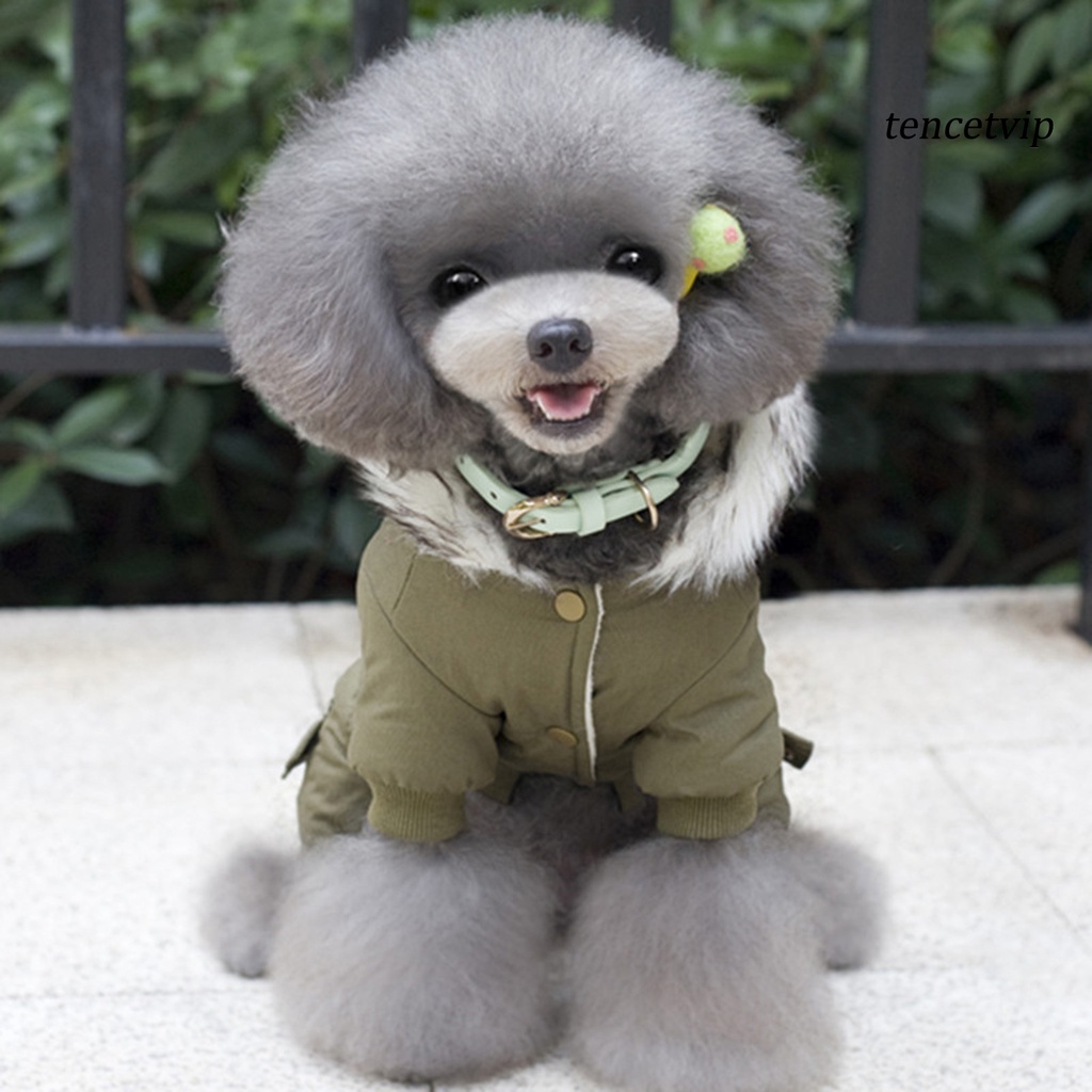 Áo khoác cotton dày in họa tiết hoạt hình thời trang mùa đông dành cho thú cưng