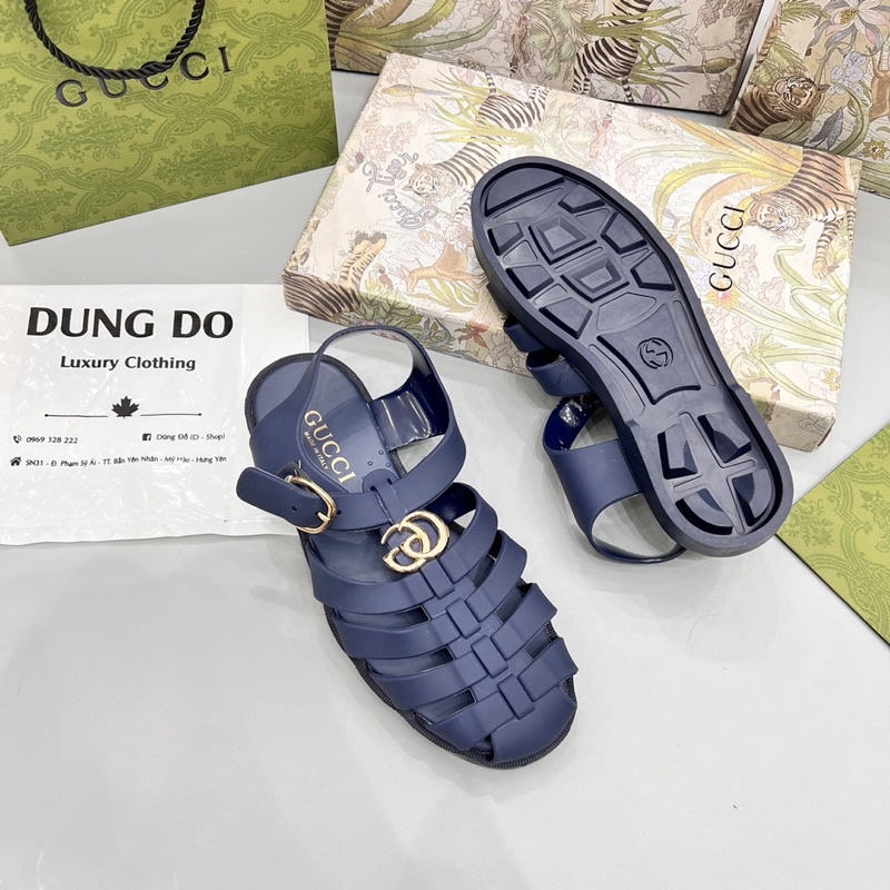 Dép Sandal Nam GC Dây Mềm - Dép Dọ GC Nam Tang Mắt Logo Vàng Net Căng