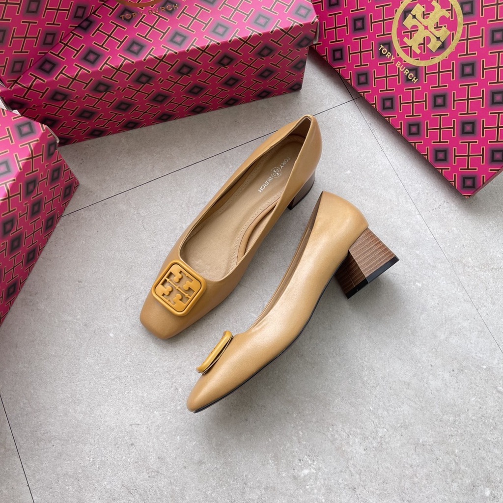 Giày Cao Gót Mũ Vuông Tory Burch , Dáng Cực Sang 5p