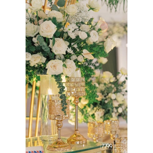 ✨ Chân Nến Bộ 3 Pha Lê Vuông CN003 ✨