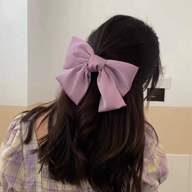 Nơ kẹp tóc vải bản to Hàn Quốc dễ thương NT1