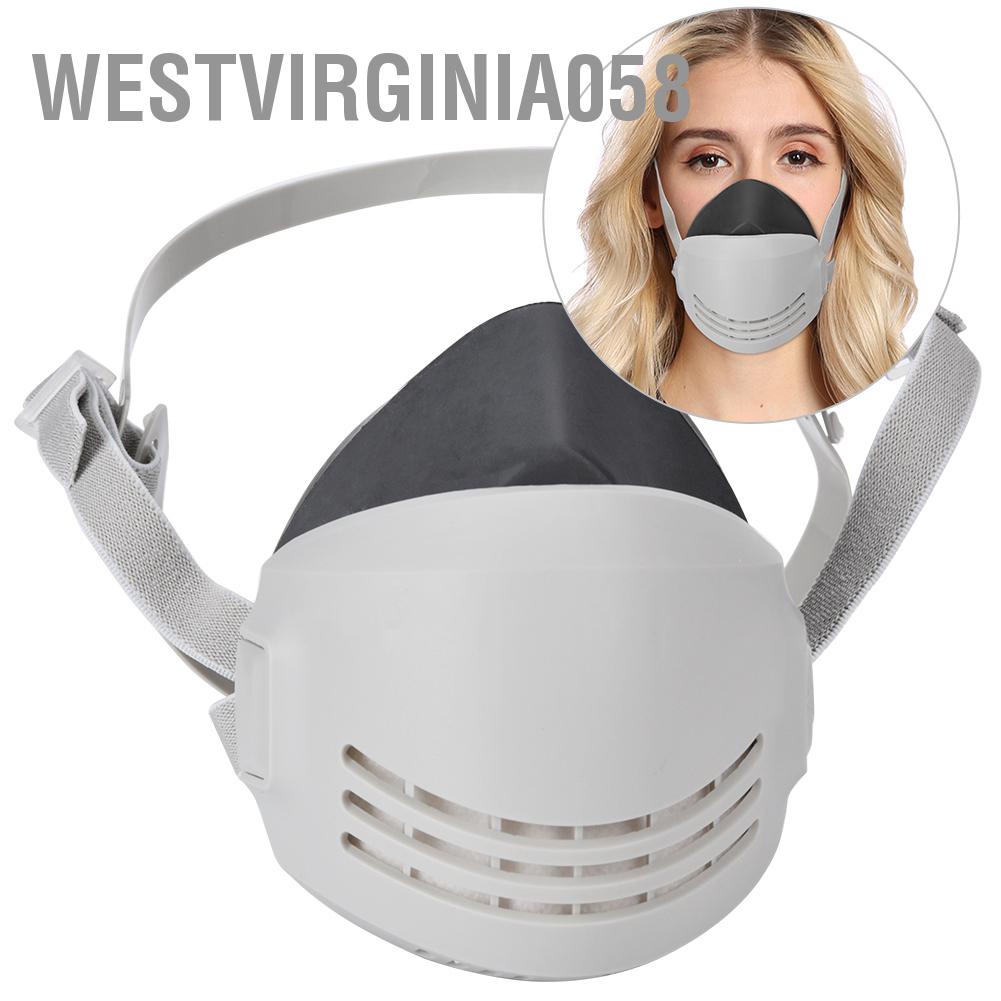 Westvirginia058 Rubber Dust Proof Respirator Mask Air Purifier Filter Protection