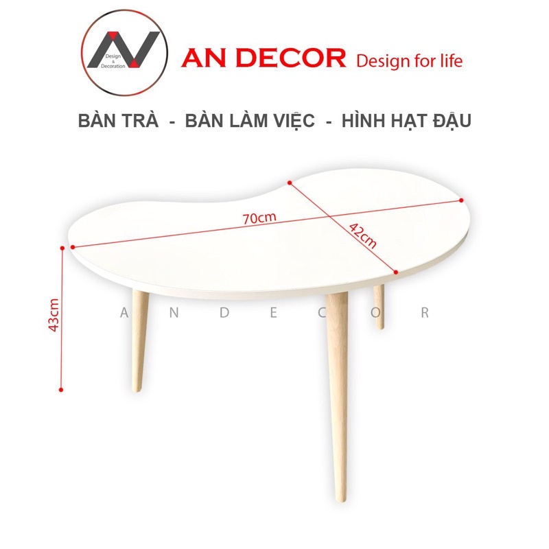 (Video hàng thực tế ) Bàn trà sofa hạt đậu, lõi xanh, chống ẩm mốc,An decor