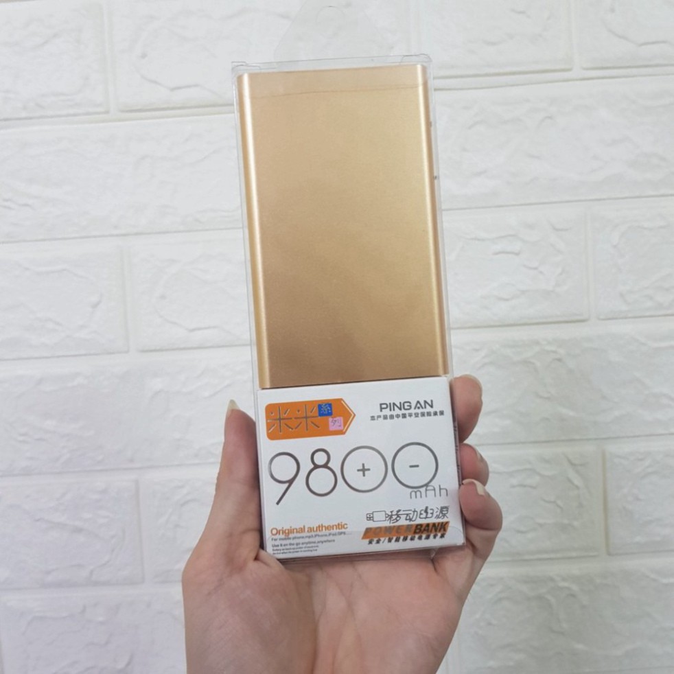 Pin Sạc Dự Phòng Vỏ Kim Loại Siêu Mỏng PINGAN 9800MAH