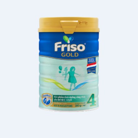 [Mẫu mới] Sữa Friso Gold số 4 lon thiếc 380g