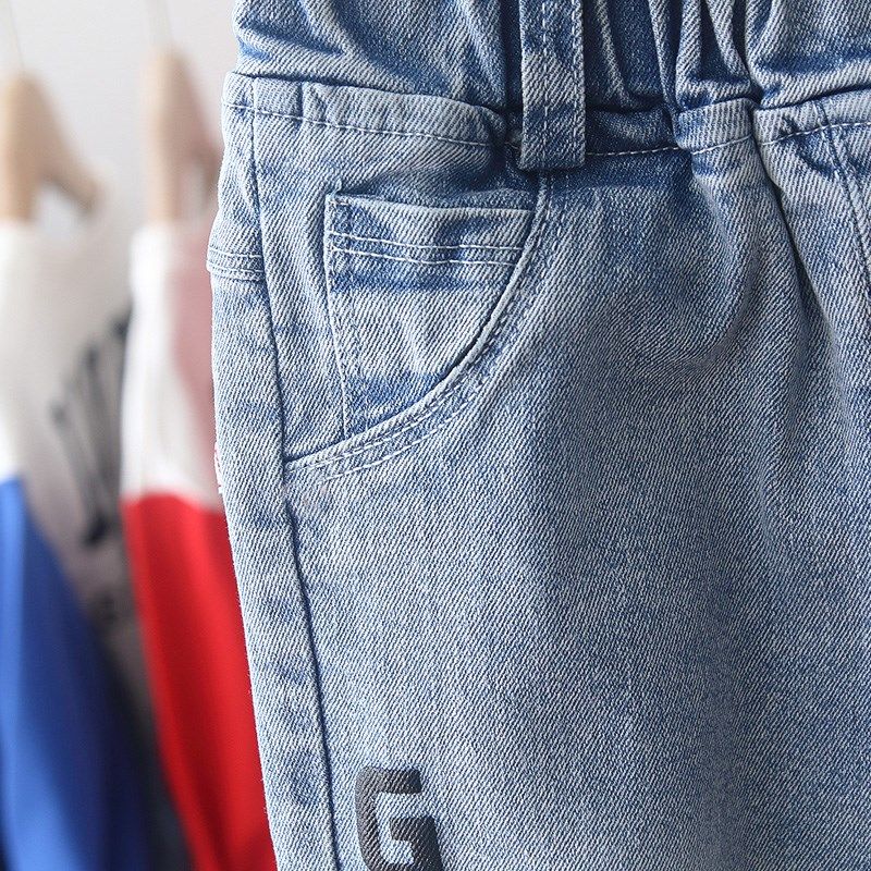 Quần jean dài dáng rộng xuân thu phong cách hợp thời trang cho bé trai