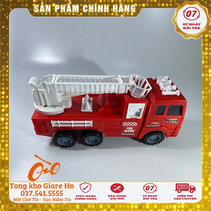 Xe đồ chơi cho bé, Xe thang cứu hộ, Chất liệu nhựa an toàn - có kiểm định, Có cót đẩy trợ lực