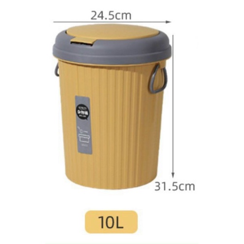 Thùng Rác Tròn Có Nắp Bật Cao Cấp Tiện Lợi Thông Minh 10L