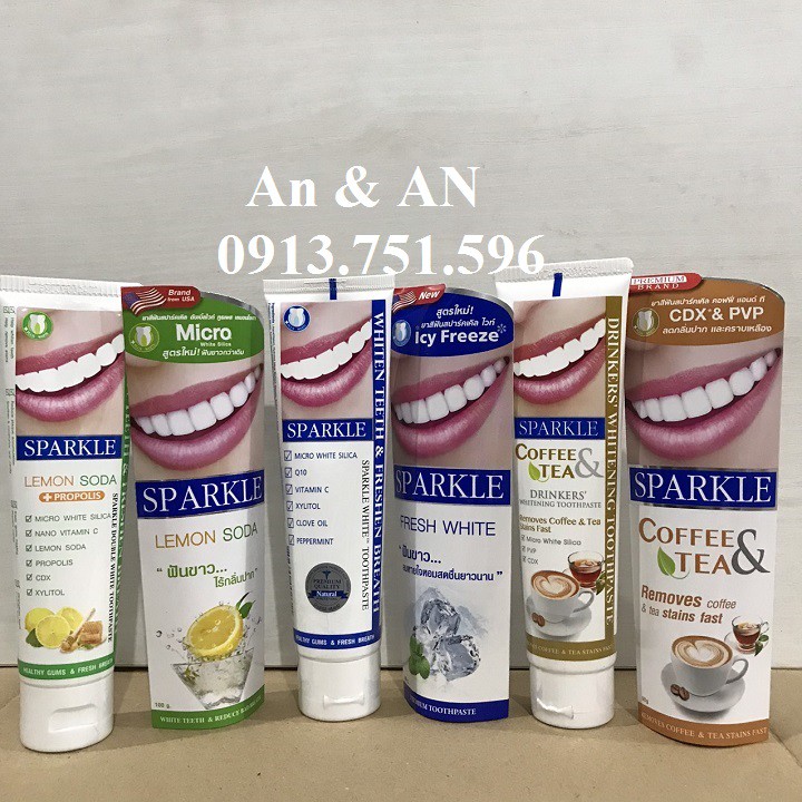 Kem đánh trắng sáng răng SPARKLE 100g Thái Lan