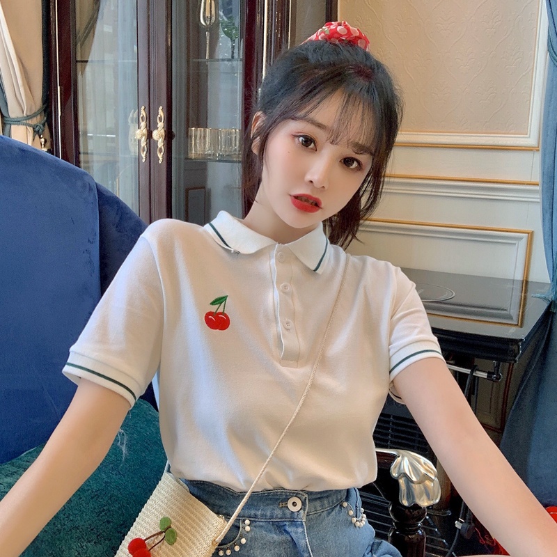 Áo thun polo SUXI ngắn tay thiết kế mới thời trang mùa hè cho nữ