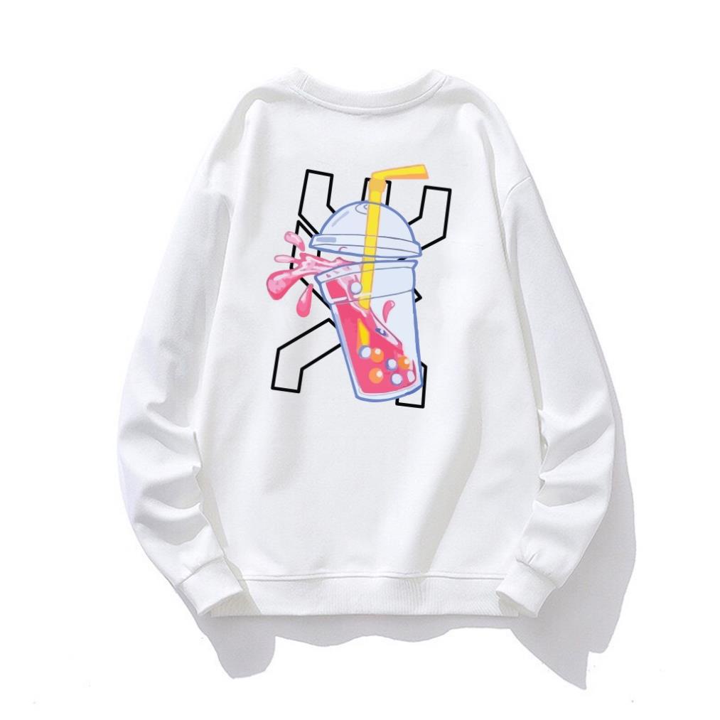 Áo Hoodie/sweater Boba Tea thu đông oversize