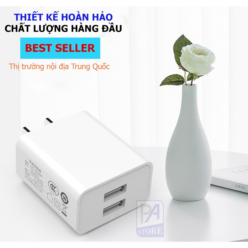 Củ Sạc Nhanh 2 Cổng 5V/2A - Hàng Best Seller Nội Địa Trung