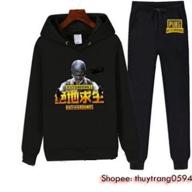 SIÊU PHẨM -  Set Áo Quần Nỉ Trò Chơi PUBG  Mobile Battlegrounds  / siêu hót