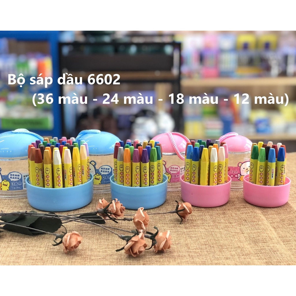 Sáp màu Cao Cấp | Rui B6602 - 12 -18 - 24 -36 màu- sắc nét - tươi sáng - mang cả thế giới trẻ thơ - vpp Diệp Lạc