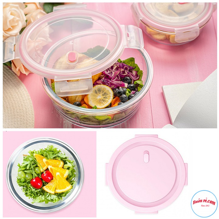 Combo cơm văn phòng: Hộp thủy tinh 3 ngăn 1000ml / Hộp thủy tinh tròn 400ml / Túi đựng cơm Lunch Bag / Bộ đũa+thìa+dĩa | BigBuy360 - bigbuy360.vn