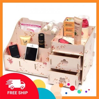 [FREE SHIP] KỆ ĐỂ ĐỒ TRANG ĐIỂM VÀ MỸ PHẨM BẰNG GỖ