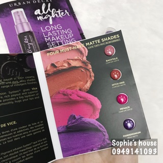 Xịt urban + Bảng son mini Urban Decay