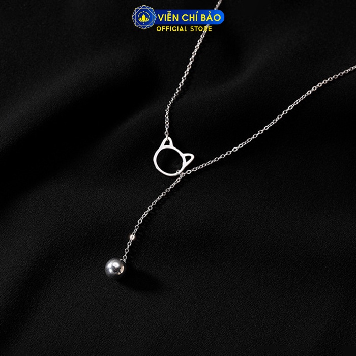 Dây chuyền bạc nữ mèo chuông Miu Miu chất liệu bạc 925 thời trang phụ kiện trang sức nữ Viễn Chí Bảo D400016