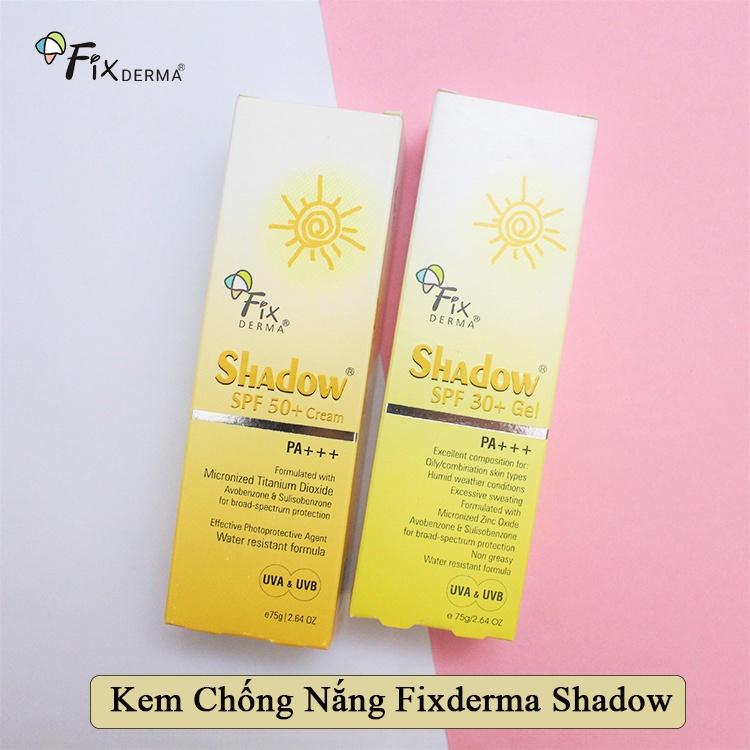 [NHẬP KHẨU-TEM PHỤ] Gel Chống Nắng Fixderma Shadow chống nắng bảo vệ da, dưỡng da mịn màng