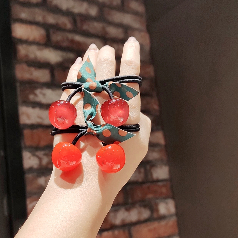 Dây Buộc Tóc Hình Trái Cherry Xinh Xắn Dành Cho Nữ
