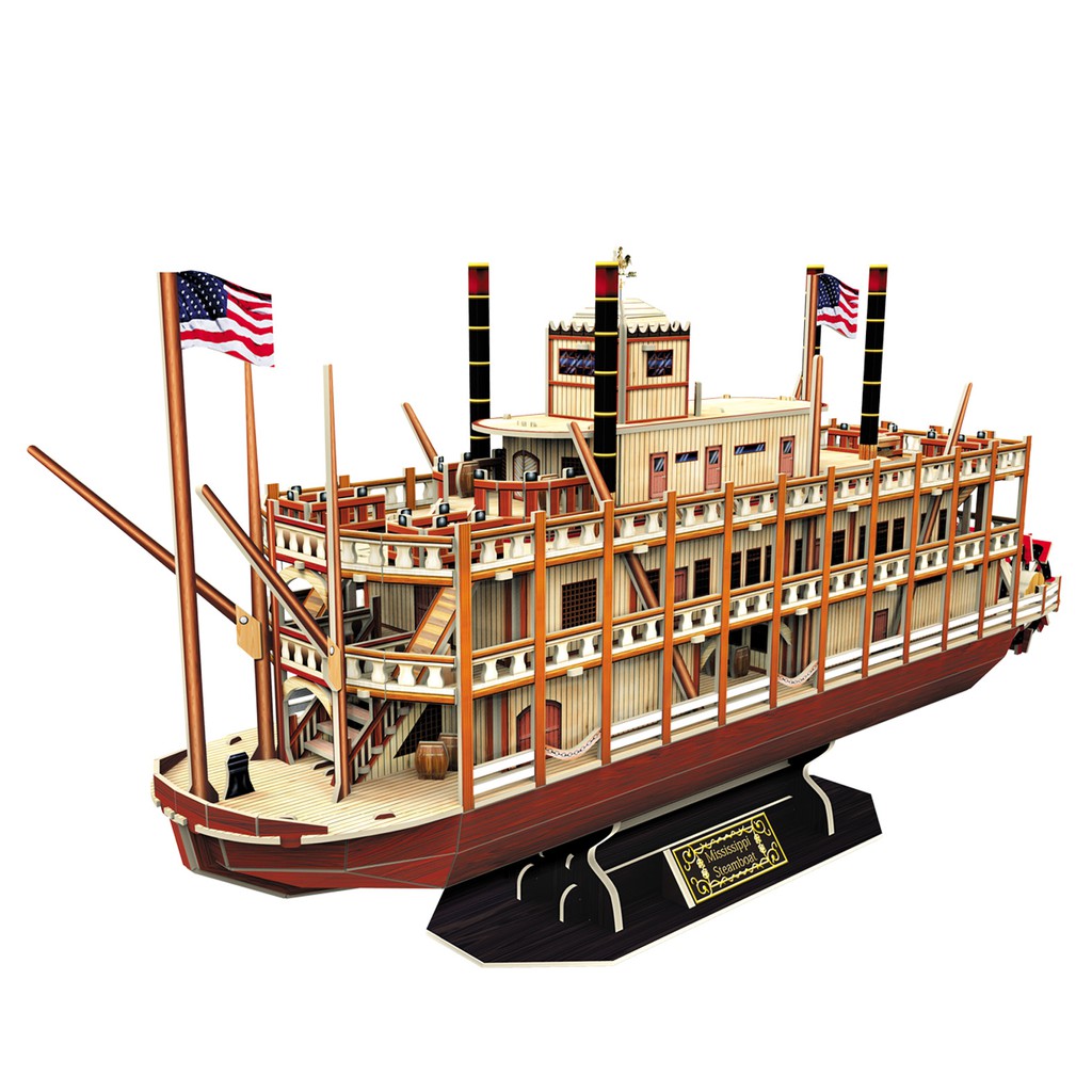 Mô hình giấy 3D CubicFun - Mississippi Steamboat - T4026h