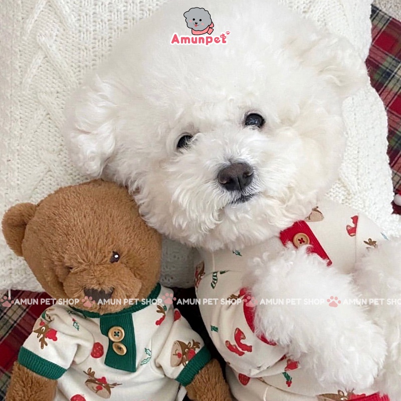 Áo Hoạ Tiết Giáng Sinh Noel Cho Chó Mèo Thú Cưng Đáng Yêu Quần Áo Noel Cho Chó Mèo Mùa Đông Mặc Ấm Giá Rẻ Amun Pet