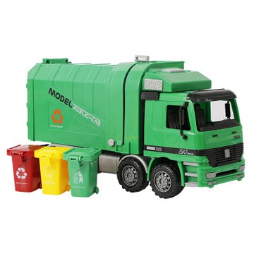 Xe tải vệ sinh lớn dành cho trẻ em xe chở rác đồ chơi ô tô cậu bé mô phỏng kỹ thuật quán tính xe tải làm sạch ô tô mô hình 3-5 tuổi