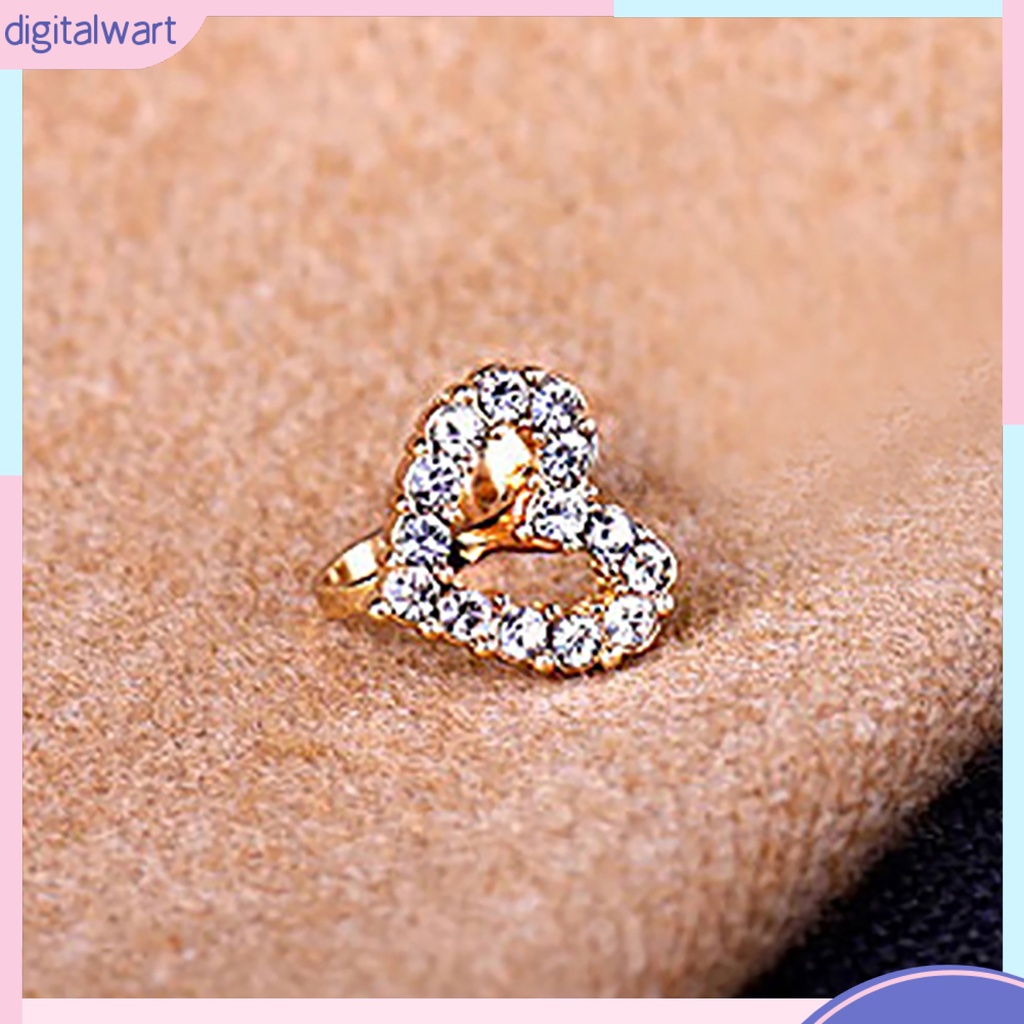 Khuyên kẹp vành tai hình sao biển/trái tim đính đá thanh lịch