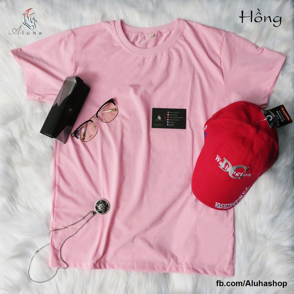 Áo thun trơn 4 chiều Unisex vải mềm mịn giá tận xưởng - A001 - Aluha - CHÚ Ý CHỌN SIZE THEO BẢNG SIZE CỦA SHOP