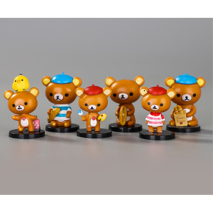 Mô hình tượng gấu dễ thương trang trí bàn làm việc quà tặng trang trí