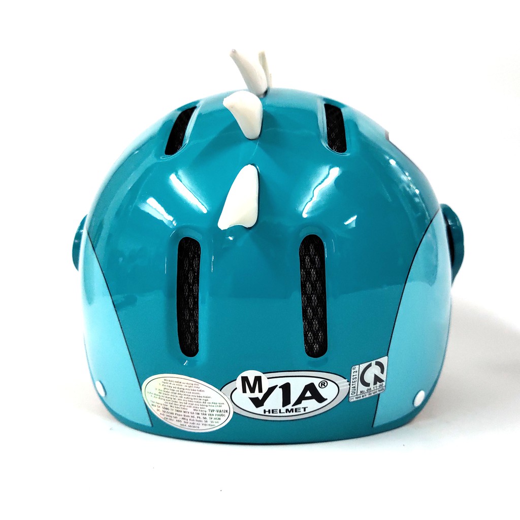 Mũ bảo hiểm trẻ em - mũ sừng VIA HELMET VIA12K kèm kính thời trang độc đáo cho trẻ - món quà ý nghĩa cha mẹ dành cho con